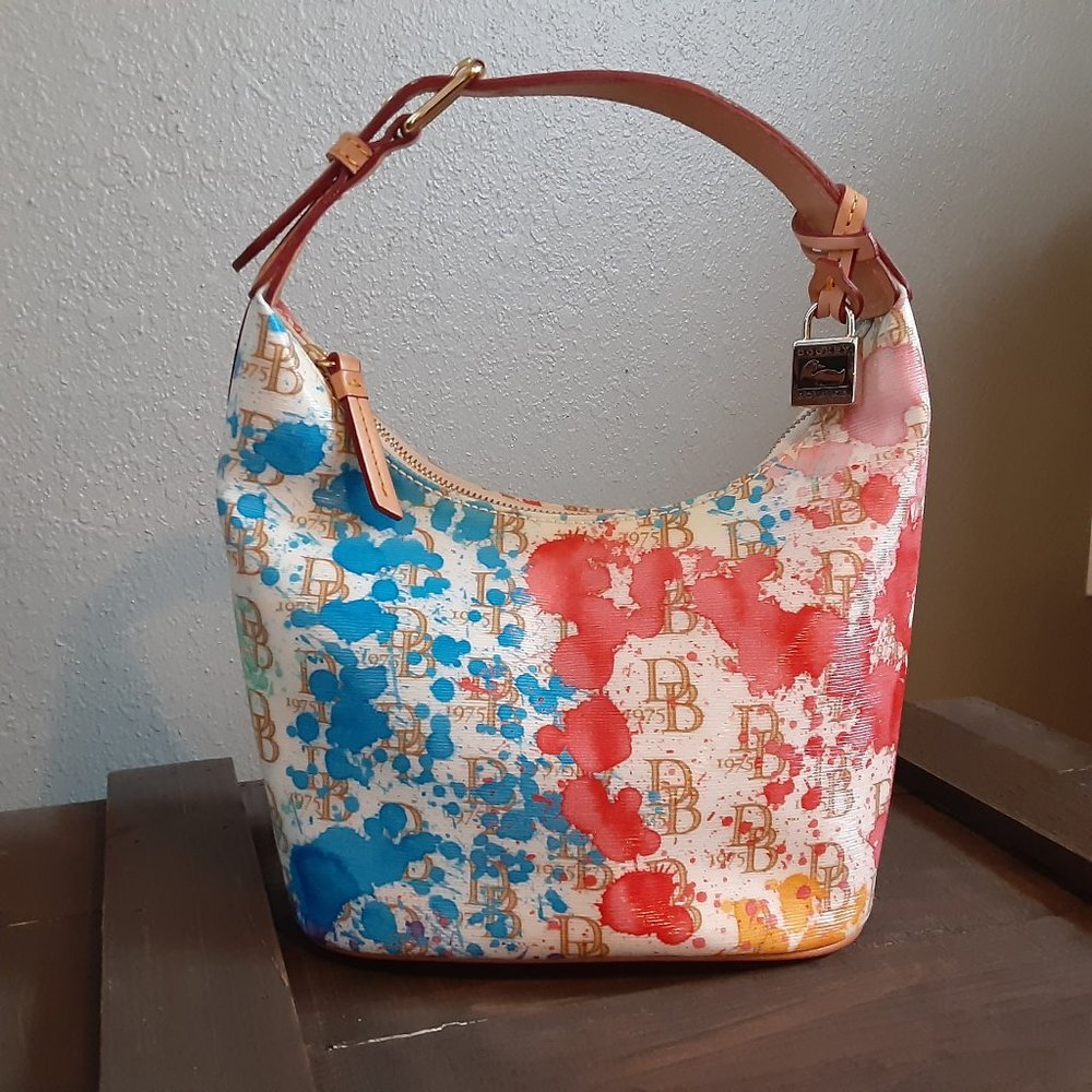 Dooney & Bourke Signature Splash Small Bucket Bag